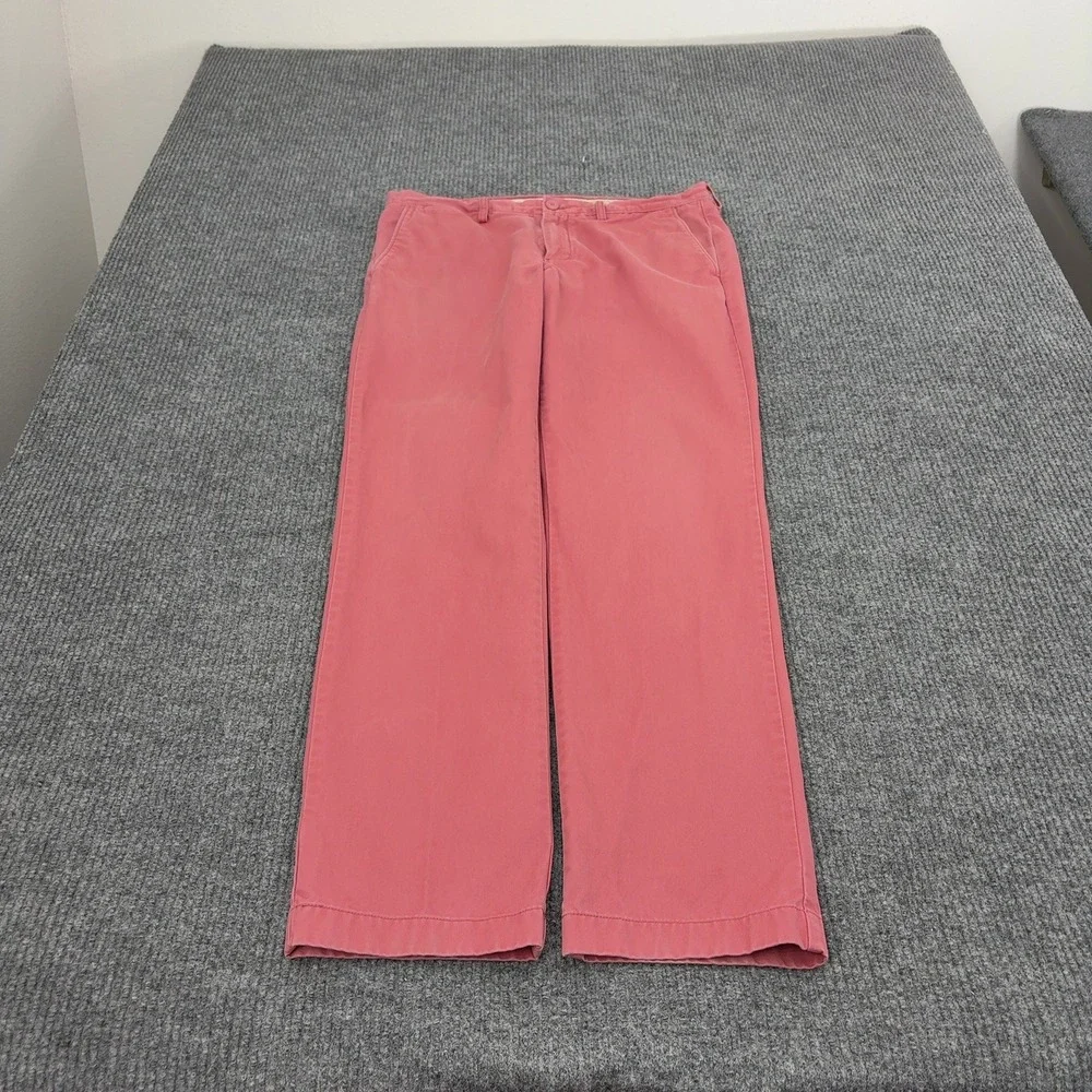 J Crew Pants Mens 34 Pink Cotton Broken In Chino Casual Classic Style Preppy
